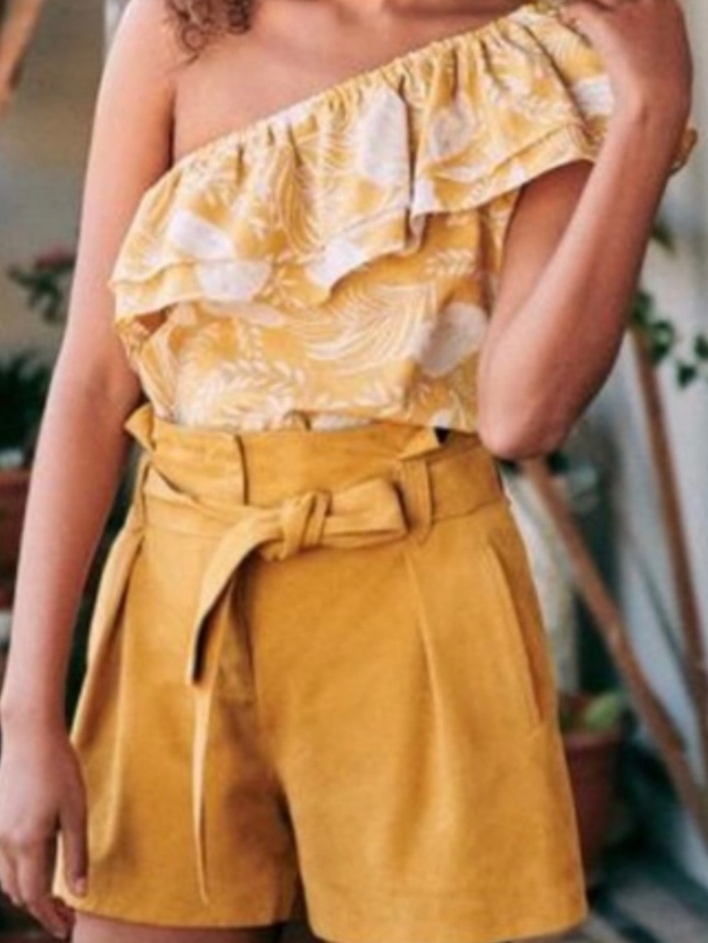 Sezane Goat Suede Shorts